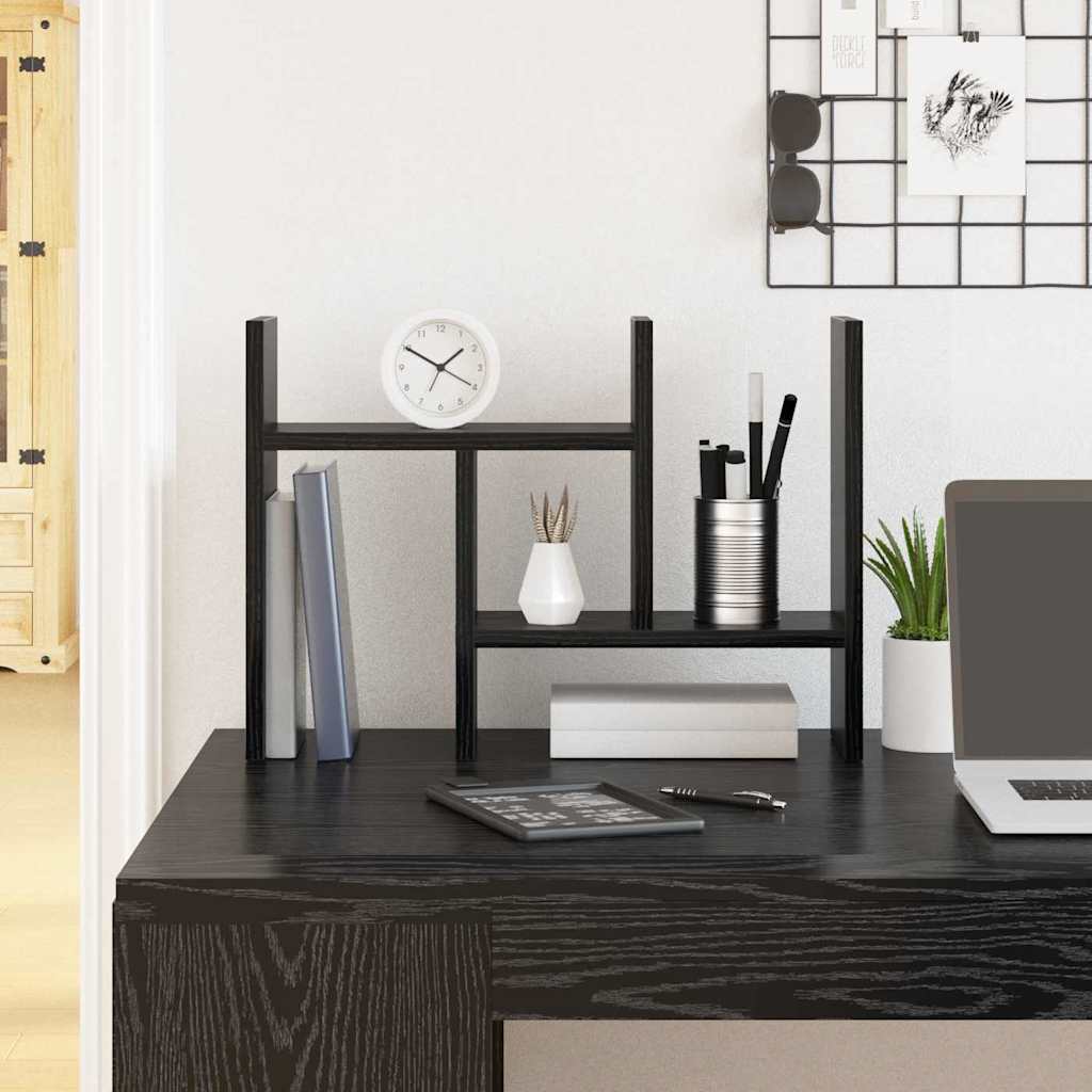 Vidaxl bureau organizer zwart eiken 34,5 x 15,5 x 35,5 cm bewerkt hout