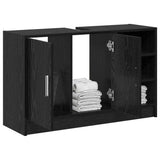 Vidaxl badkamerkast zwart eiken 90 x 29 x 55 cm bewerkt hout
