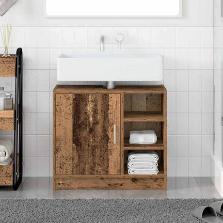 Vidaxl badkamerkast oud hout 63 x 29 x 55 cm bewerkt hout