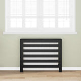Vidaxl radiatorafdekking zwart eiken 104 x 20 x 82 cm bewerkt hout