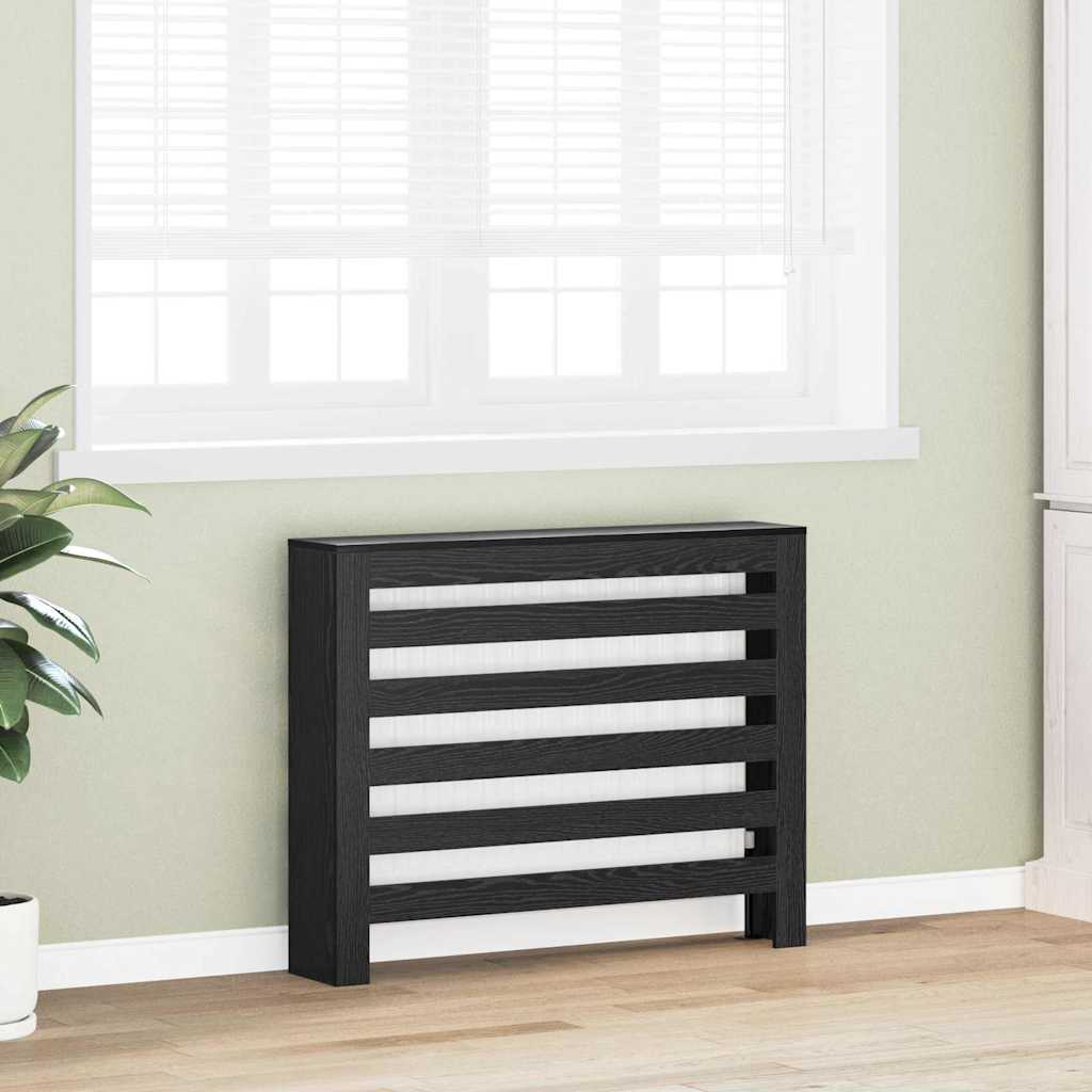 Vidaxl radiatorafdekking zwart eiken 104 x 20 x 82 cm bewerkt hout