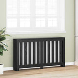 Vidaxl radiatorafdekking zwart eiken 149 x 20 x 82 cm bewerkt hout