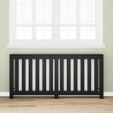 Vidaxl radiatorafdekking zwart eiken 175 x 20 x 82 cm bewerkt hout