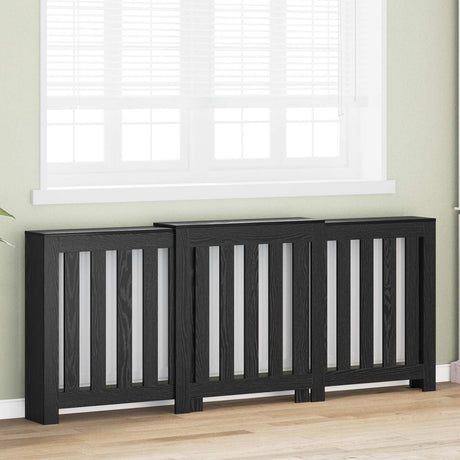 Vidaxl radiatorafdekking zwart eiken 205 x 21,5 x 83,5 cm bewerkt hout