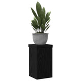Vidaxl plantenstandaard 2 pcs zwart eiken 10 x 10 x 18 cm bewerkt hout
