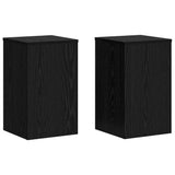 Vidaxl plantenstandaard 2 pcs zwart eiken 30 x 30 x 50 cm bewerkt hout