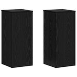 Vidaxl plantenstandaard 2 pcs zwart eiken 30 x 30 x 70 cm bewerkt hout