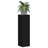 Vidaxl plantenstandaard 2 pcs zwart eiken 17 x 17 x 60 cm bewerkt hout