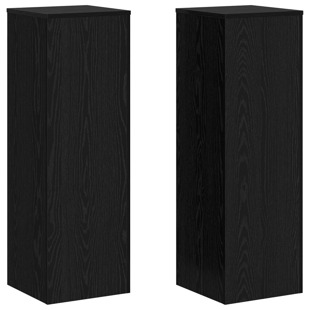 Vidaxl plantenstandaard zwart eiken 33 x 33 x 100 cm bewerkt hout