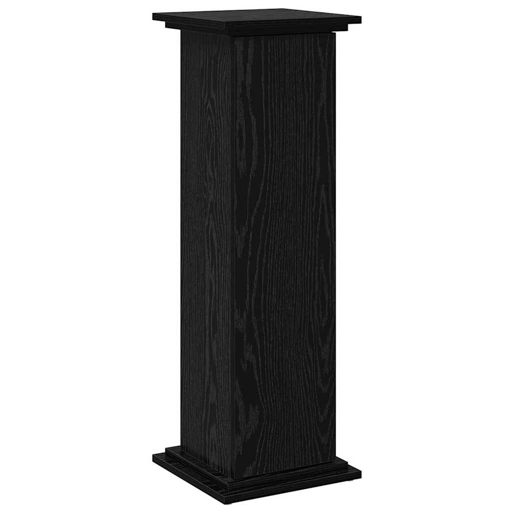Vidaxl displaystand met plank zwart eiken 31 x 30 x 90 cm bewerkt hout