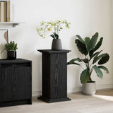 Vidaxl displaystand met plank zwart eiken 31 x 30 x 60 cm bewerkt hout