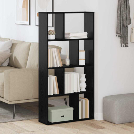 Vidaxl boekenkast 8-laags 60 x 20 x 120,5 cm bewerkt hout zwart eiken