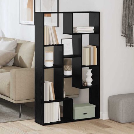 Vidaxl boekenkast 8-laags 72 x 20 x 120,5 cm bewerkt hout zwart eiken