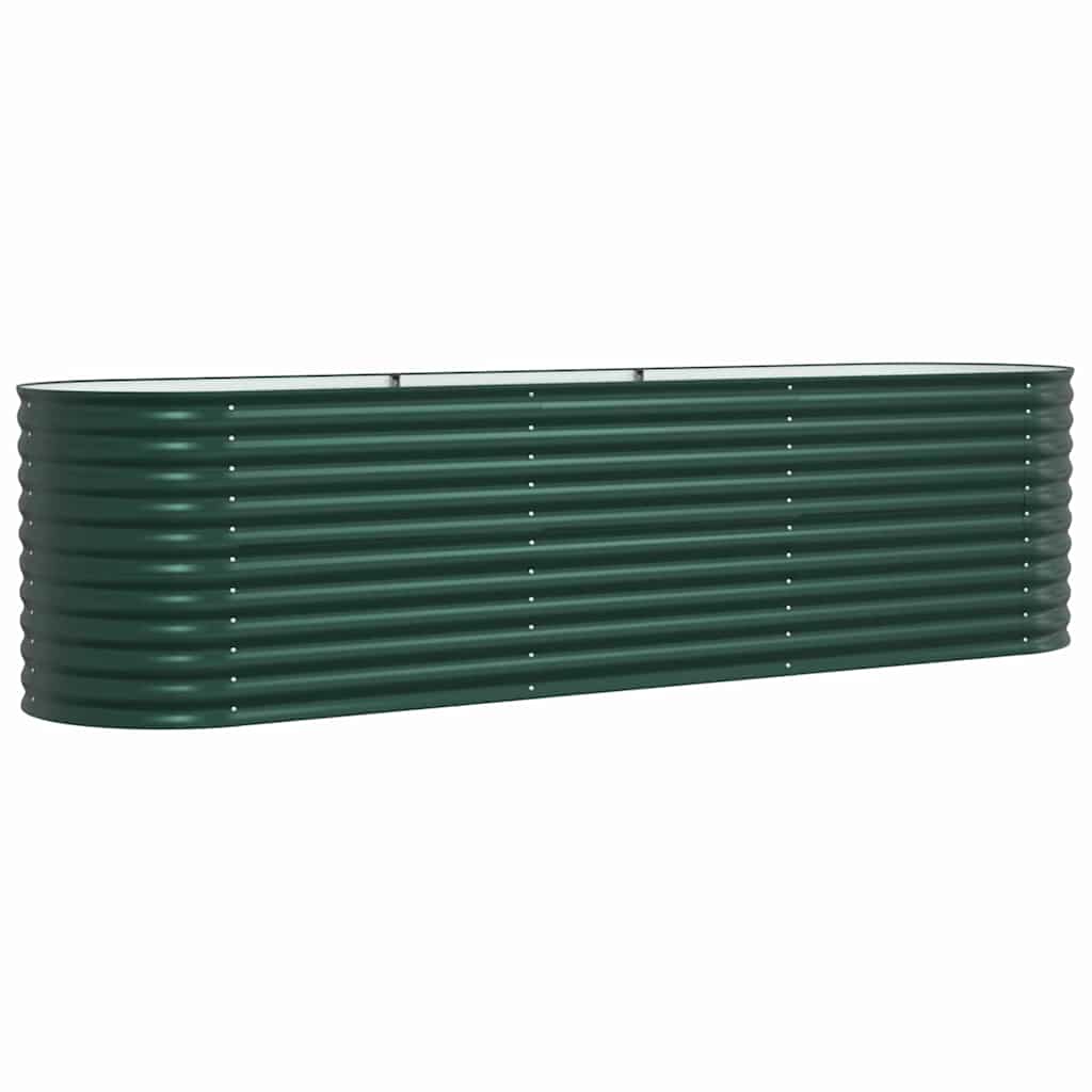 Vidaxl verhoogd bed groen 320 x 80 x 81 cm staal