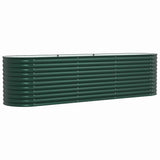 Vidaxl verhoogd bed groen 320 x 80 x 81 cm staal