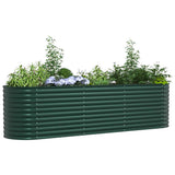 Vidaxl verhoogd bed groen 320 x 80 x 81 cm staal