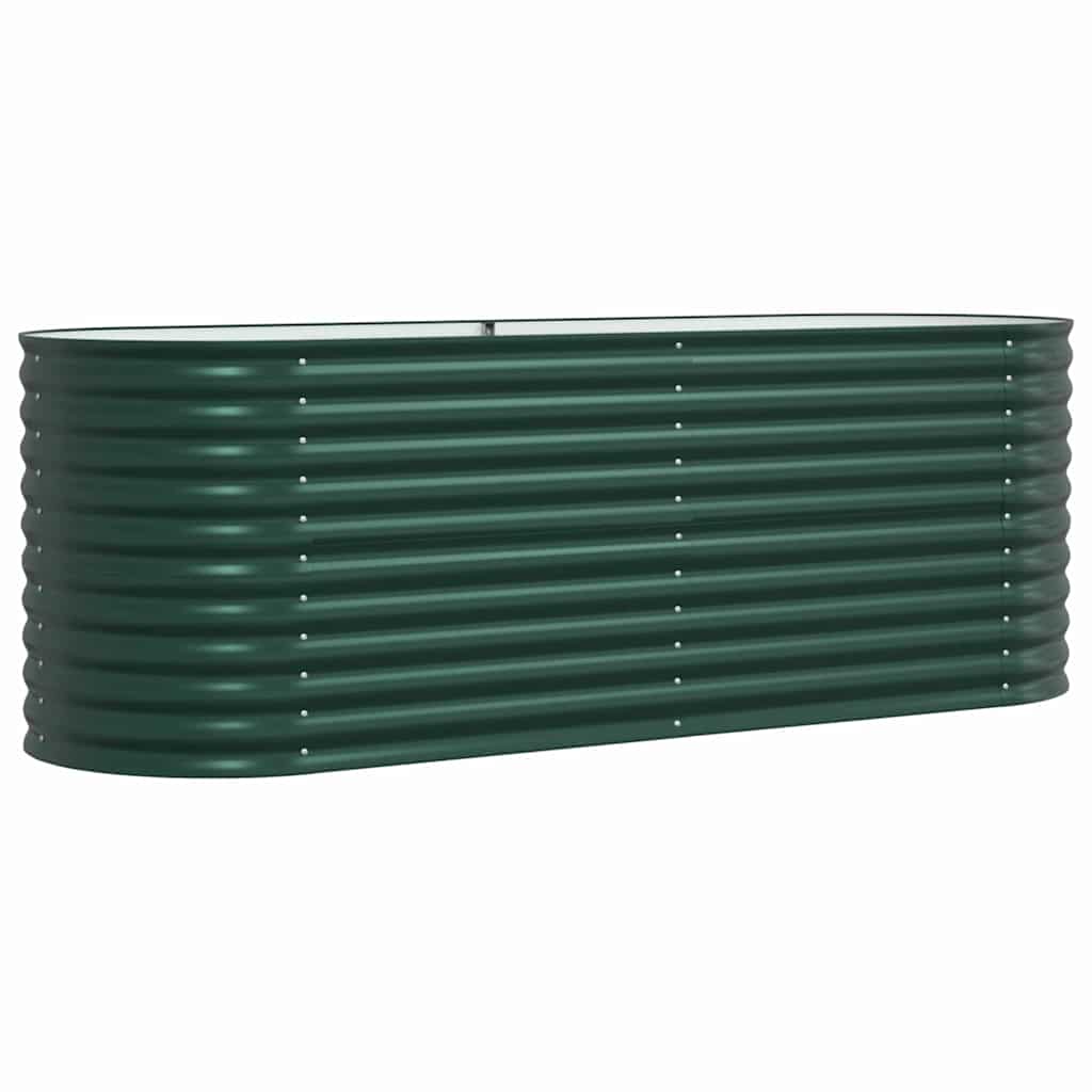Vidaxl verhoogd bed groen 240 x 80 x 81 cm staal