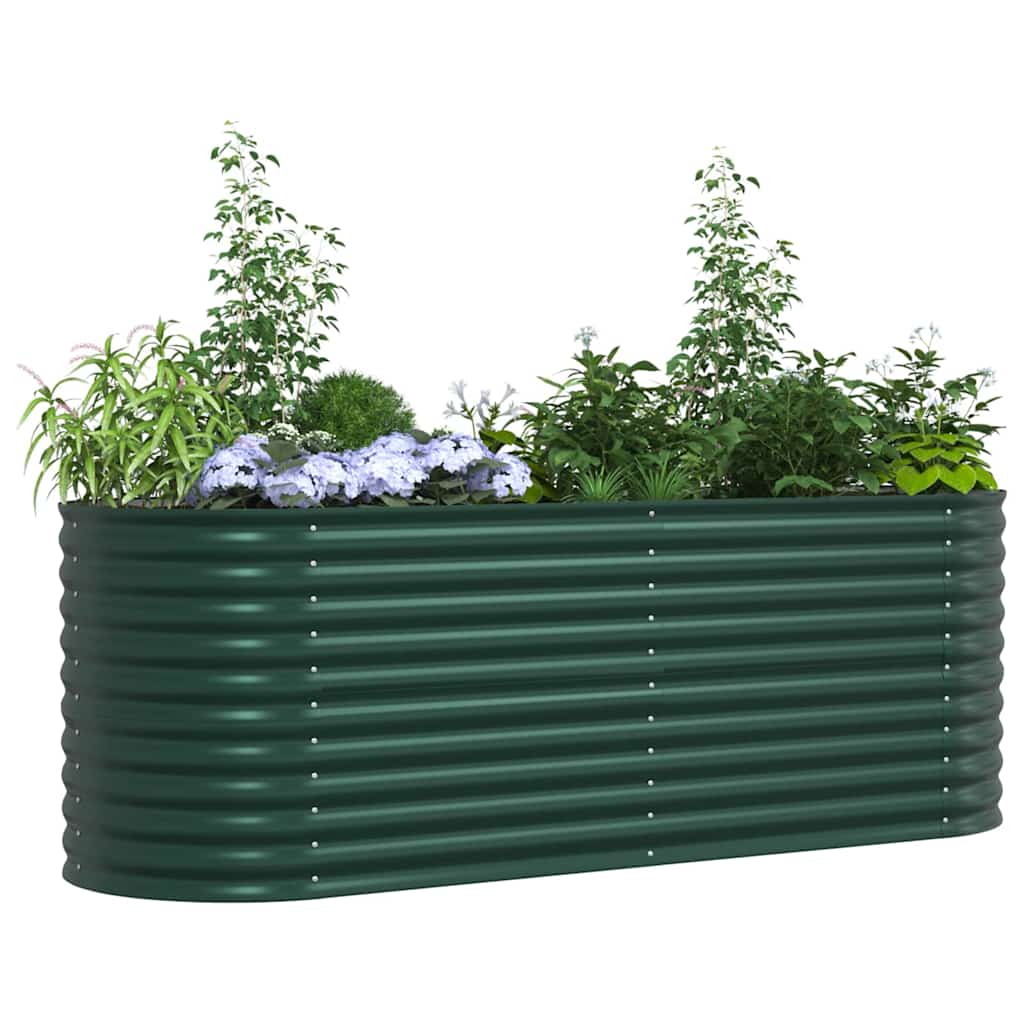 Vidaxl verhoogd bed groen 240 x 80 x 81 cm staal