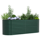 Vidaxl verhoogd bed groen 240 x 80 x 81 cm staal