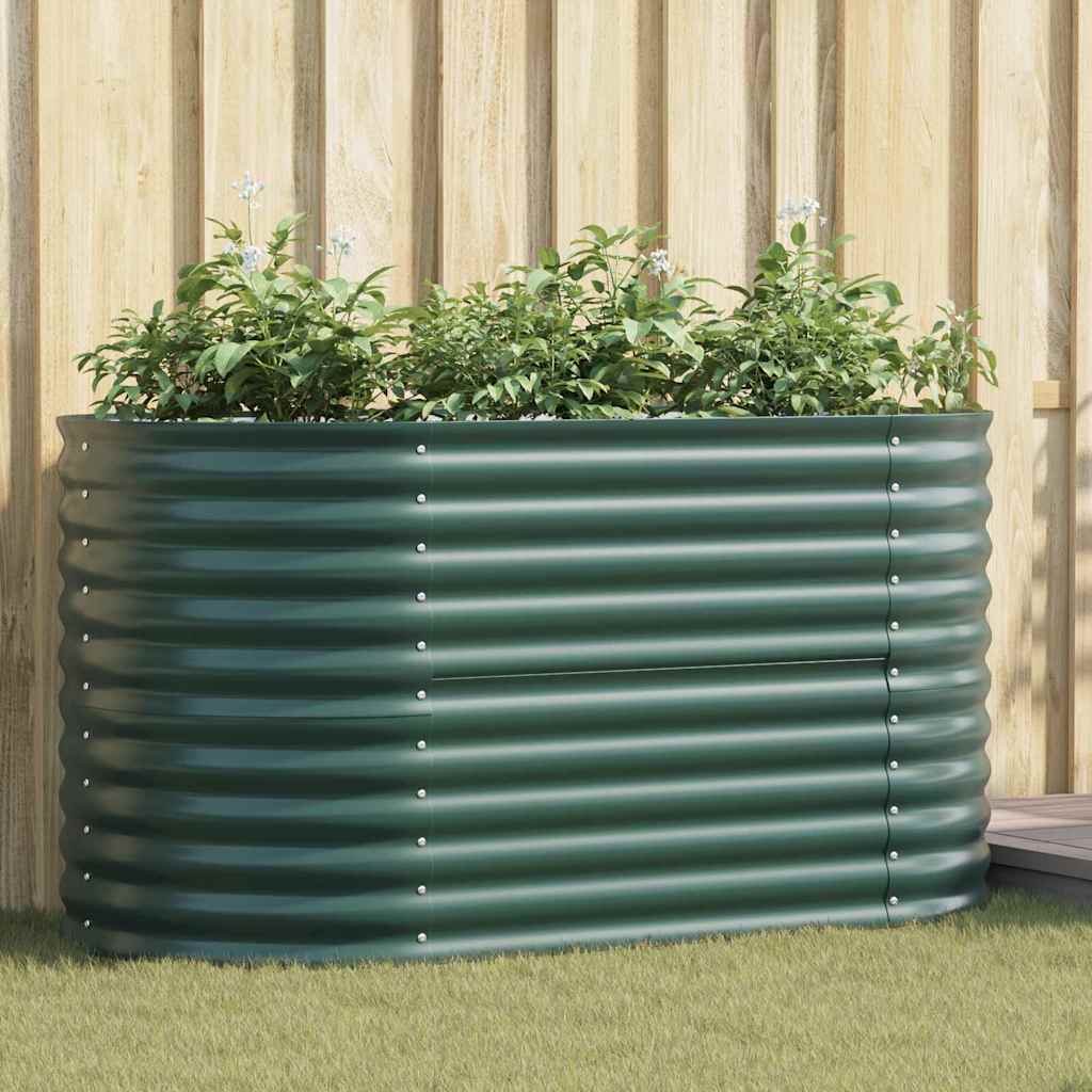 Vidaxl verhoogd bed groen 160 x 80 x 81 cm staal