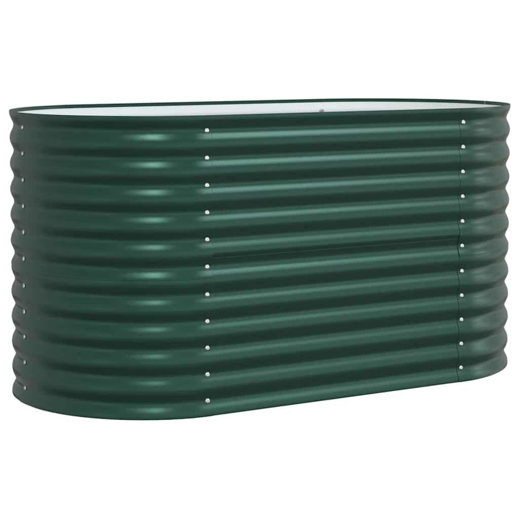 Vidaxl verhoogd bed groen 160 x 80 x 81 cm staal