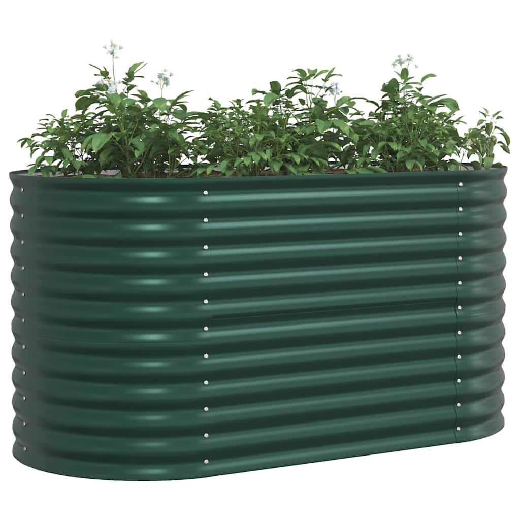 Vidaxl verhoogd bed groen 160 x 80 x 81 cm staal