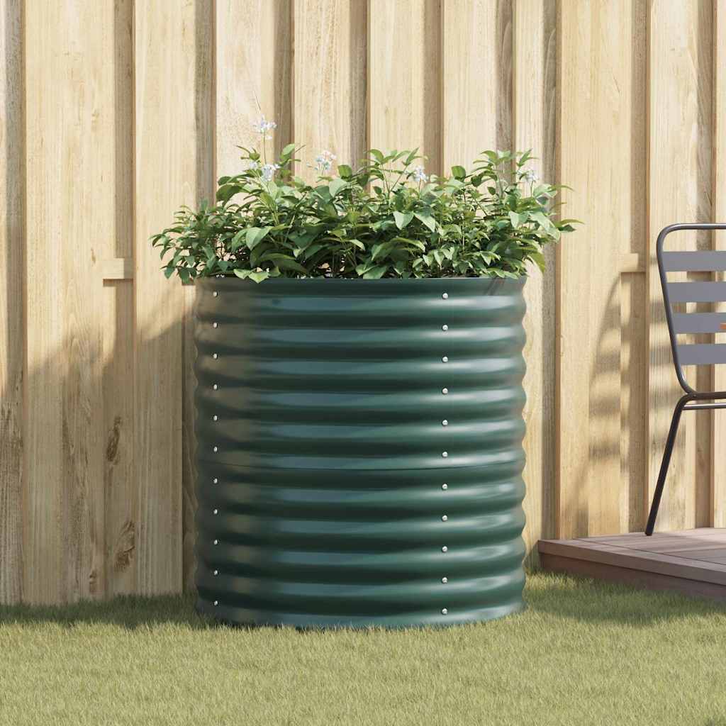 Vidaxl verhoogd bed groen 80 x 80 x 81 cm staal