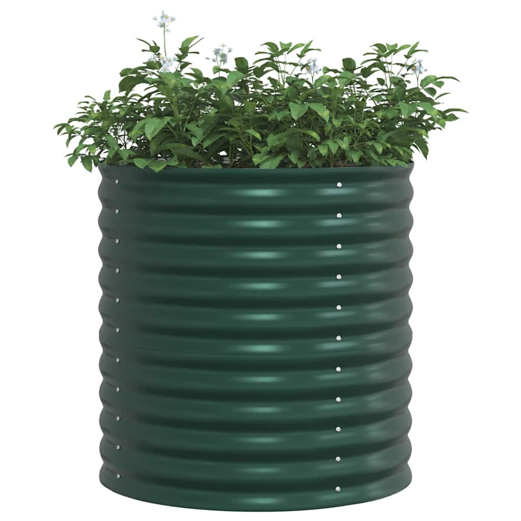 Vidaxl verhoogd bed groen 80 x 80 x 81 cm staal