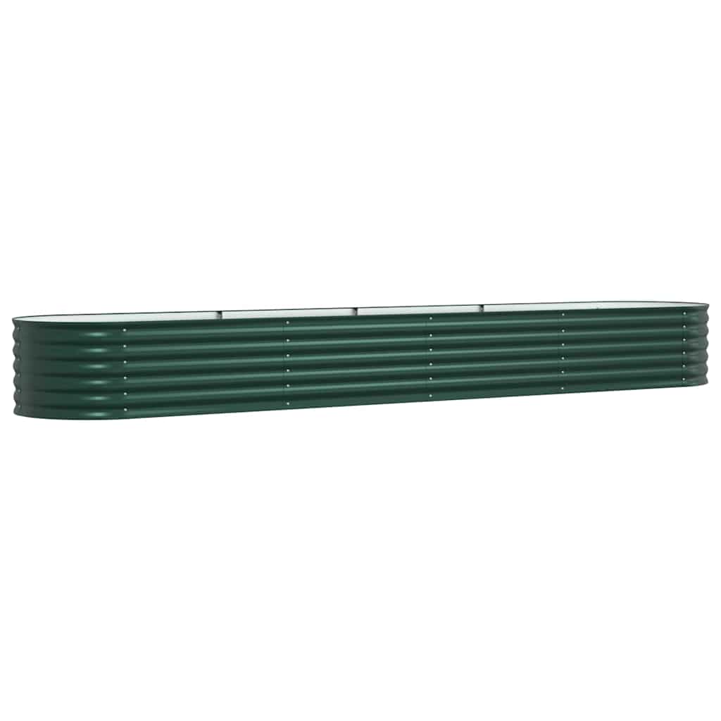 Vidaxl verhoogd bed groen 400 x 80 x 44 cm staal