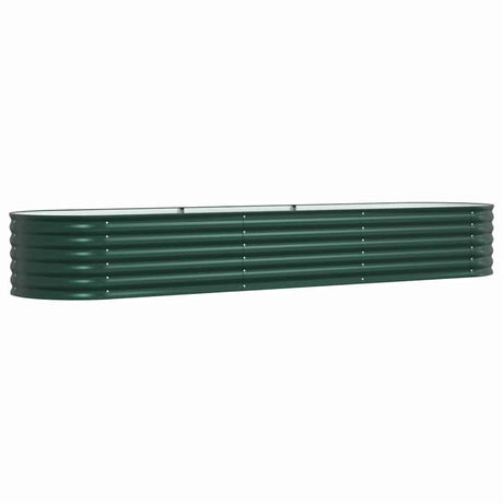 Vidaxl verhoogd bed groen 320 x 80 x 44 cm staal