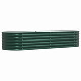 Vidaxl verhoogd bed groen 240 x 80 x 44 cm staal