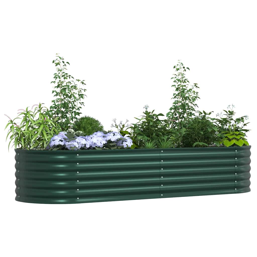 Vidaxl verhoogd bed groen 240 x 80 x 44 cm staal