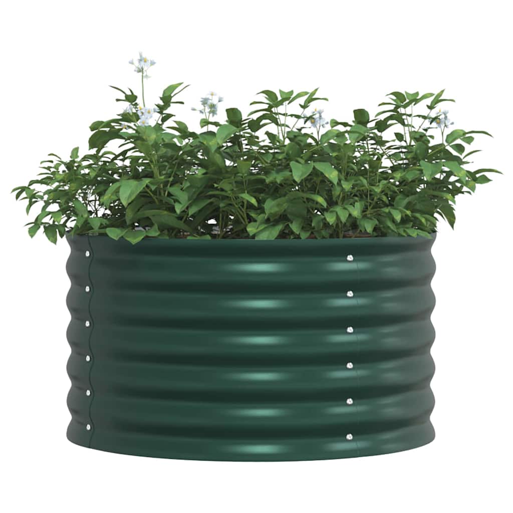 Vidaxl verhoogd bed groen 80 x 80 x 44 cm staal