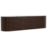 Vidaxl verhoogd bed bruin 320 x 80 x 81 cm staal