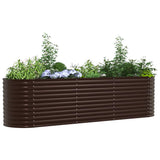 Vidaxl verhoogd bed bruin 320 x 80 x 81 cm staal