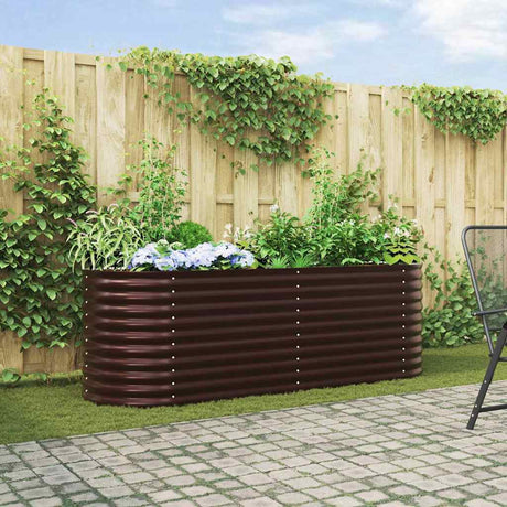 Vidaxl verhoogd bed bruin 240 x 80 x 81 cm staal