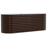 Vidaxl verhoogd bed bruin 240 x 80 x 81 cm staal