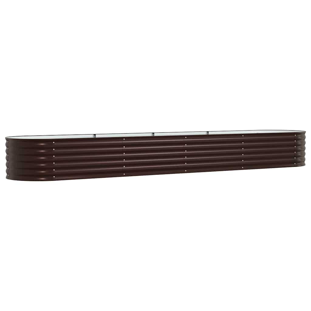 Vidaxl verhoogd bed bruin 400 x 80 x 44 cm staal