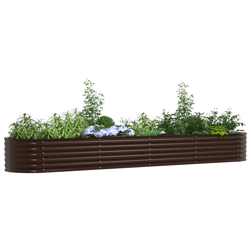 Vidaxl verhoogd bed bruin 400 x 80 x 44 cm staal
