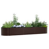 Vidaxl verhoogd bed bruin 320 x 80 x 44 cm staal