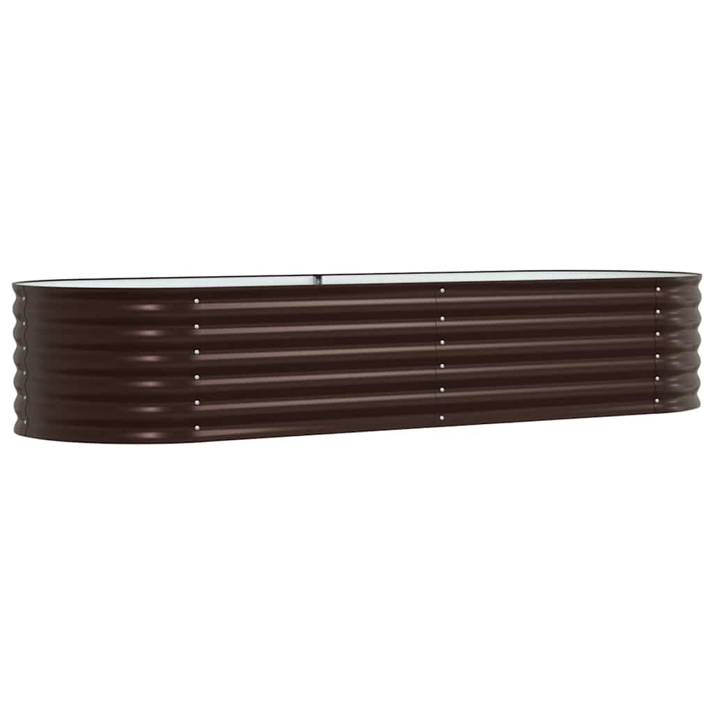 Vidaxl verhoogd bed bruin 240 x 80 x 44 cm staal