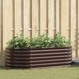 Vidaxl verhoogd bed bruin 160 x 80 x 44 cm staal