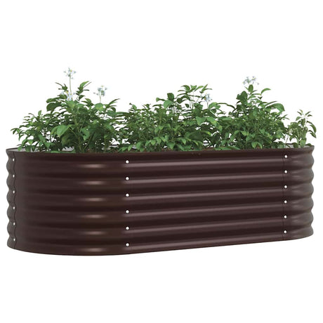 Vidaxl verhoogd bed bruin 160 x 80 x 44 cm staal