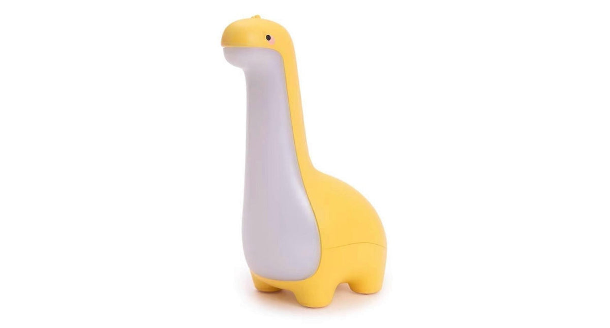 Nachtlamp dinosaurus dimbaar oplaadbaar geel 12,5x7,8x18cm