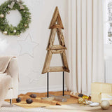 Vidaxl kerstboom met standaard bruin 120 cm massief teakhout