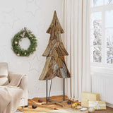 Vidaxl kerstboom met standaard bruin 181,5 cm massief teakhout