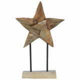 Vidaxl kerstster bruin 31 x 15 x 46 cm massief teakhout