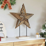 Vidaxl kerstster bruin 59,5 x 18 x 74 cm massief teakhout
