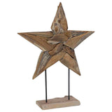 Vidaxl kerstster bruin 59,5 x 18 x 74 cm massief teakhout