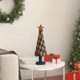 Vidaxl kerstboom met standaard bruin 61 cm massief teakhout